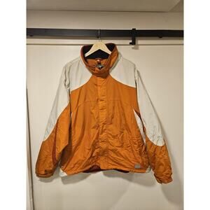 LL Bean Coat Mens XXL Orange Nylon Ski Parka EUC